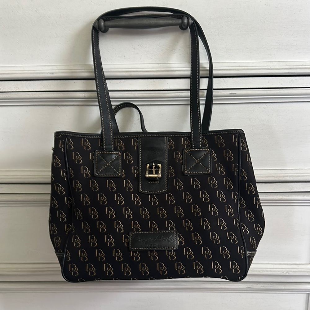 Black and Brown Designer Tote Bag Downey and Burke.